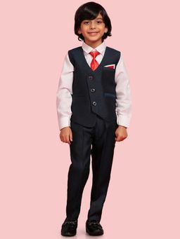 AJ Dezines - Boys Cotton Blend Suit (Set of 4)